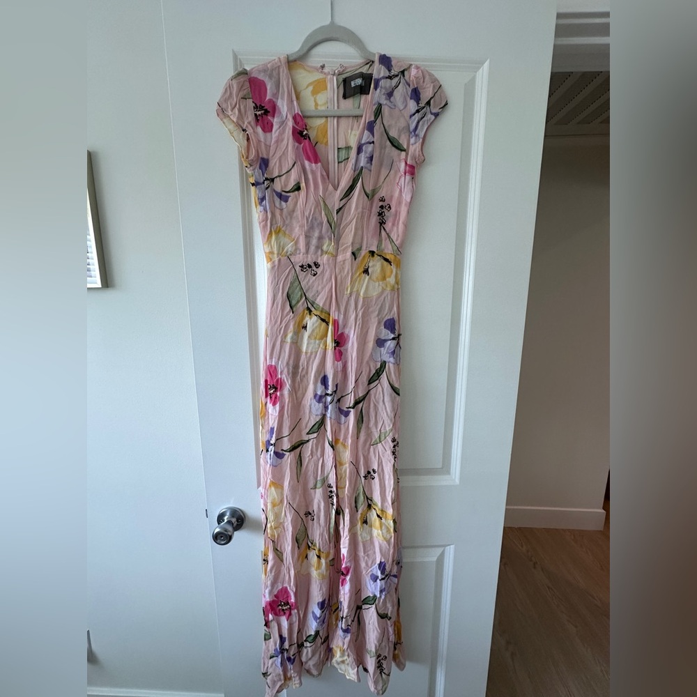 Reformation Floral Pink Maxi Dress
